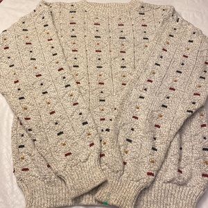 Vintage Men’s Field Master 100% Cotton Cable Knit Pullover Sweater SZ L T